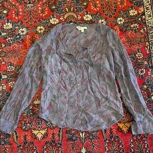 TEXTILE Elizabeth and James Purple Button Down Shirt